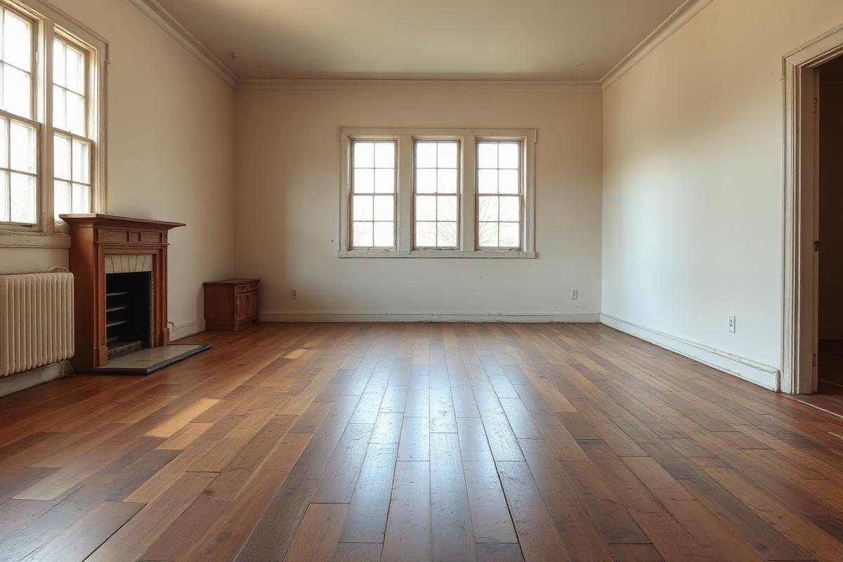 Empty swept living room after a full cleanout